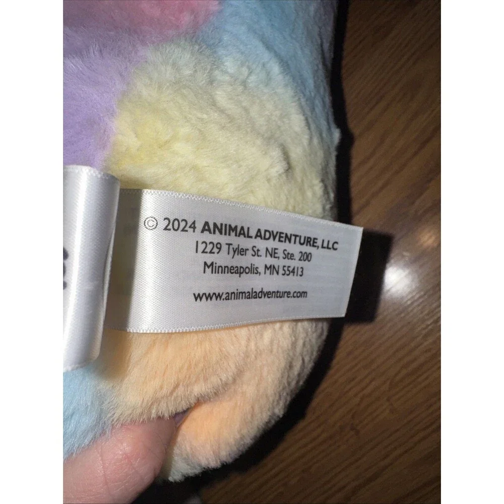 Rainbow Pastel Peeps Plush Easter Bunny Rabbit 18x8